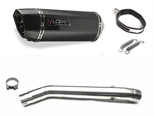 カワサキ ZX6R ZX-6R 2003-2004 LCIPARTS ツインエンド　カーボン スリップオンマフラー