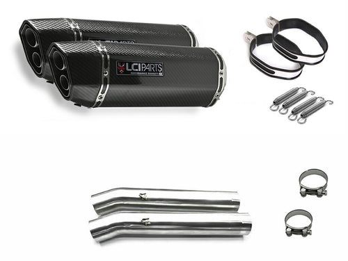 カワサキ ZZR1200 2002-2005 LCIPARTS ツインエンド　カーボン スリップオンマフラー