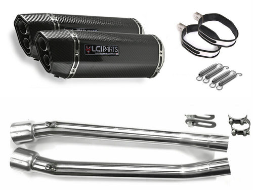 カワサキ ZZR250 1990-2007 LCIPARTS ツインエンド　カーボン スリップオンマフラー