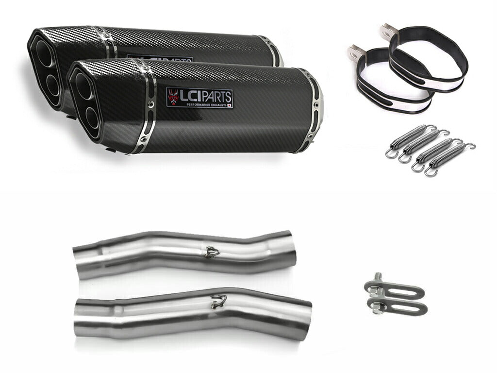 カワサキ ZZR400 ZZR600 1990-2008 LCIPARTS ツインエンド　カーボン スリップオンマフラー