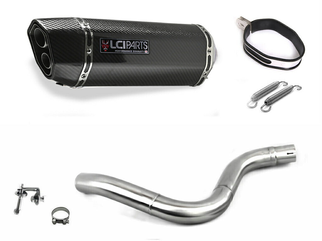 KTM DUKE125 DUKE200 2011-2016 LCIPARTS ツインエンド　カーボン スリップオンマフラー