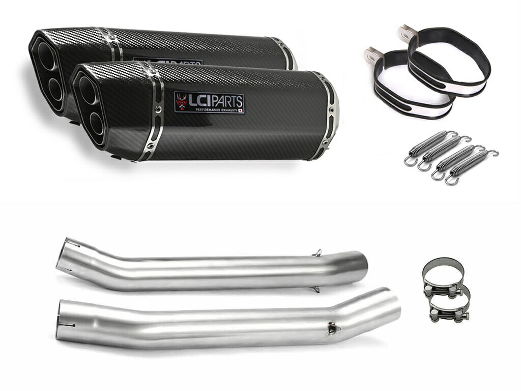 スズキ GSX1400 2001-2004 LCIPARTS ツインエンド　カーボン スリップオンマフラー