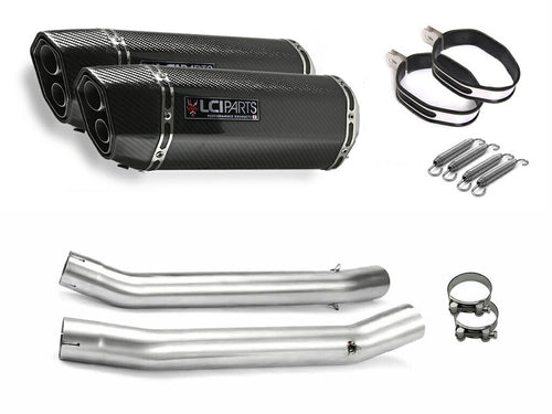 スズキ GSX1400 2001-2004 LCIPARTS ツインエンド　カーボン スリップオンマフラー