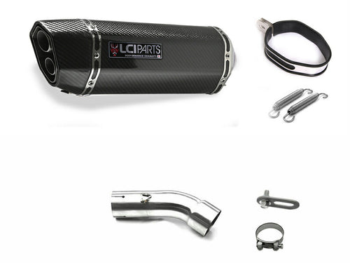 スズキ GSX-S750 2017-2022 LCIPARTS ツインエンド　カーボン スリップオンマフラー