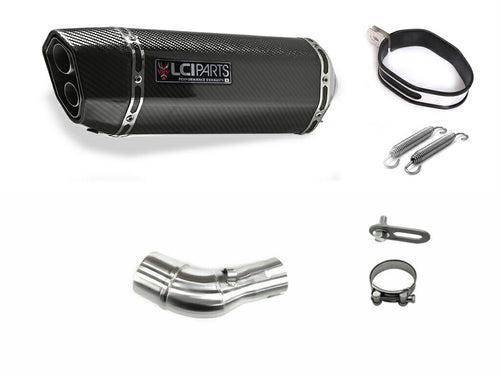 ヤマハ MT-25 MT-03 2015-2022 LCIPARTS ツインエンド　カーボン スリップオンマフラー
