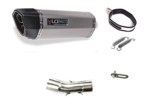 BMW F700GS 2008-2018 LCIPARTS ツインエンド　ステンレス スリップオンマフラー
