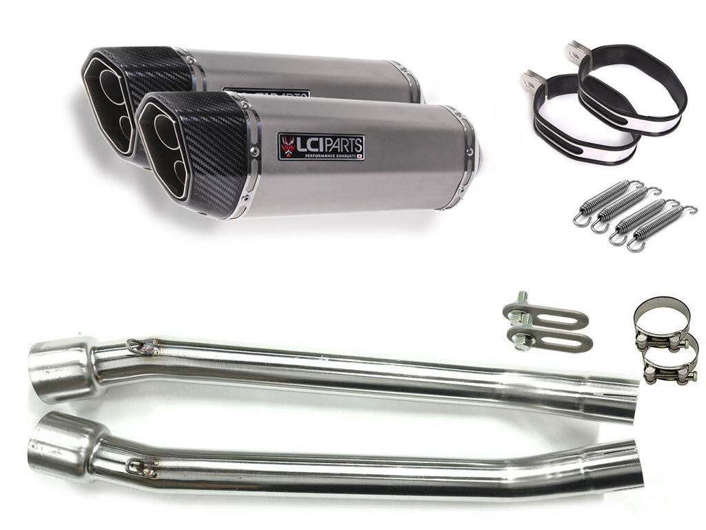カワサキ GPX250R 1987-1990 LCIPARTS ツインエンド　ステンレス スリップオンマフラー