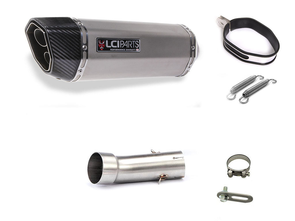 カワサキ ER-4N/F 2006-2013 ER-6N/F 2006-2011 LCIPARTS ツインエンド　ステンレス スリップオンマフラー