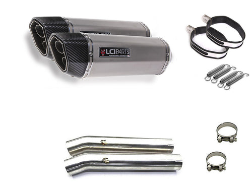 カワサキ ZZR1200 2002-2005 LCIPARTS ツインエンド　ステンレス スリップオンマフラー