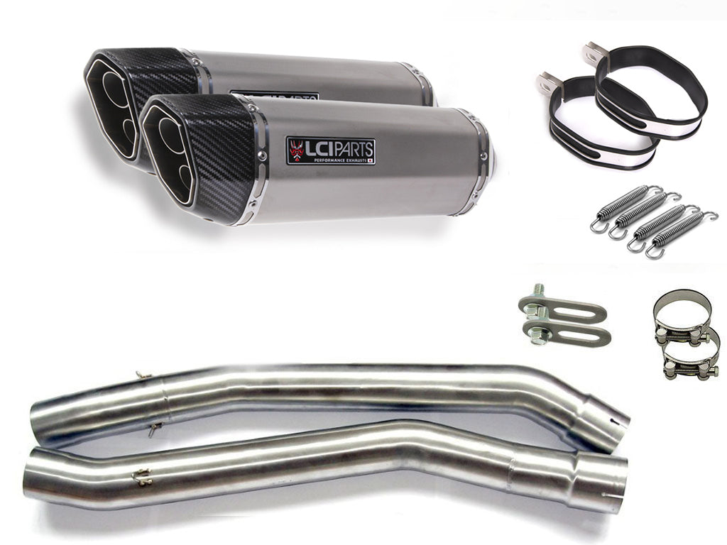 カワサキ ZX-14 ZZR1400 ZX14 2006-2007 LCIPARTS ツインエンド　ステンレス スリップオンマフラー