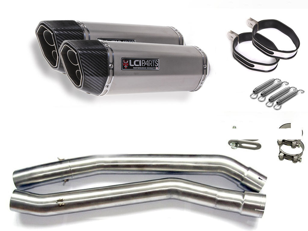 カワサキ ZX-14 ZZR1400 ZX14 2008-2011 LCIPARTS ツインエンド　ステンレス スリップオンマフラー