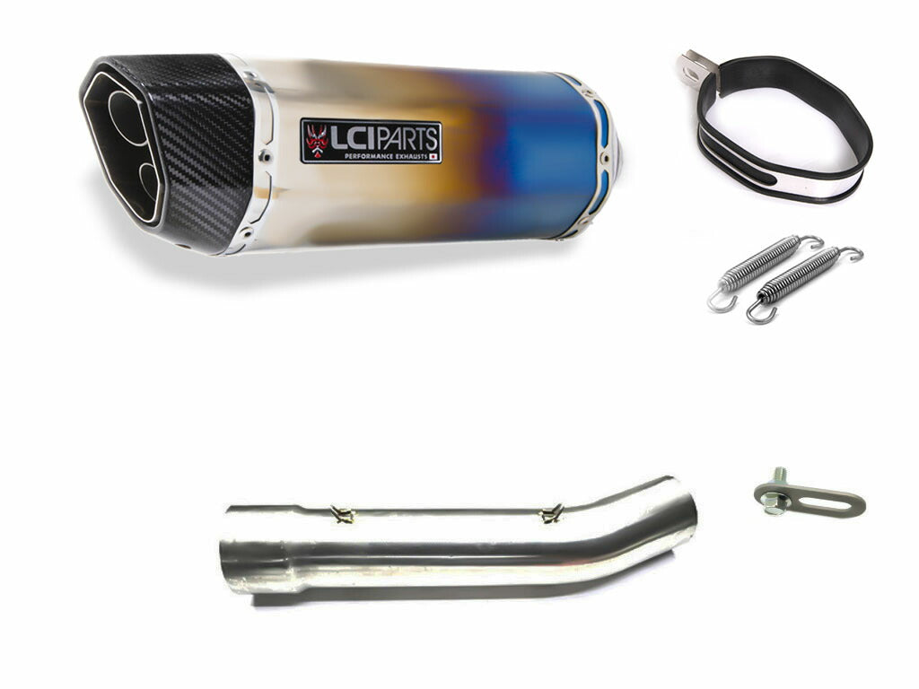 アプリリア RSV Mille / RSV1000 1998-2003 LCIPARTS ツインエンド　チタン スリップオンマフラー