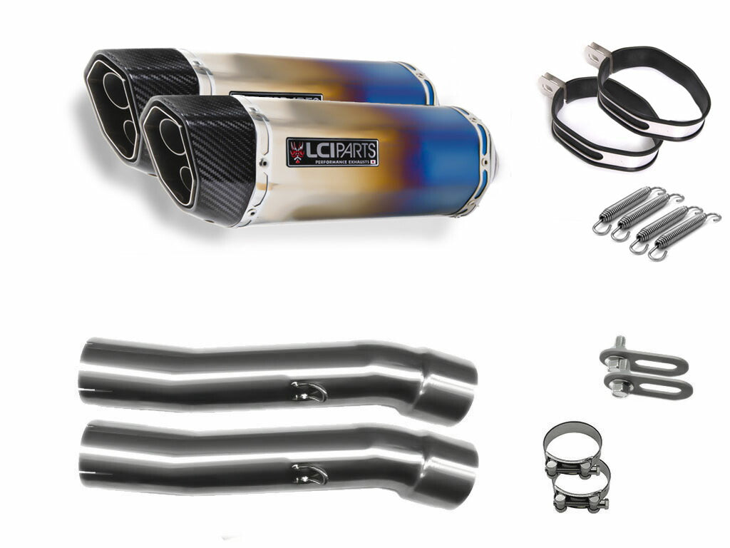 カワサキ GPZ900R 1984-2003 LCIPARTS ツインエンド　チタン スリップオンマフラー