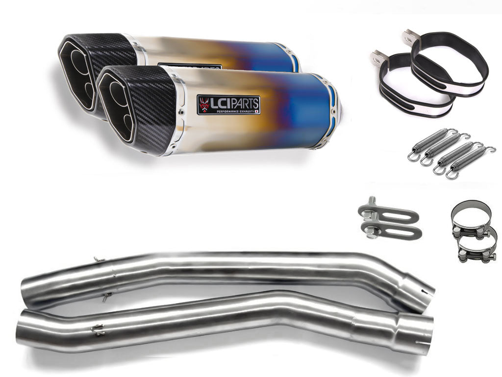 カワサキ ZX-14 ZZR1400 ZX14 2006-2007 LCIPARTS ツインエンド　チタン スリップオンマフラー