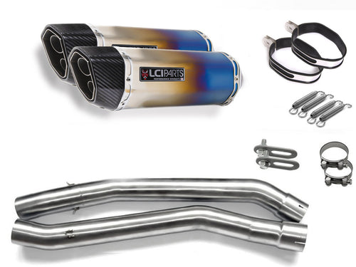 カワサキ ZX-14 ZZR1400 ZX14 2006-2007 LCIPARTS ツインエンド　チタン スリップオンマフラー