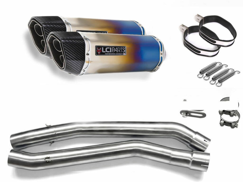 カワサキ ZX-14R ZZR1400 ZX14R 2012-2022 LCIPARTS ツインエンド　チタン スリップオンマフラー