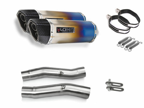 カワサキ ZZR400 ZZR600 1990-2008 LCIPARTS ツインエンド　チタン スリップオンマフラー