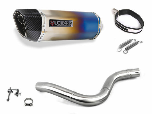 KTM DUKE125 DUKE200 2011-2016 LCIPARTS ツインエンド　チタン スリップオンマフラー
