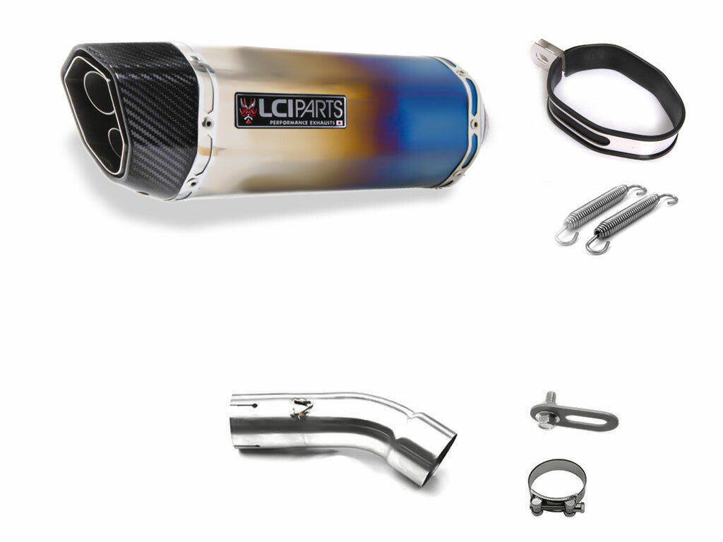 スズキ GSR750 2010-2016 LCIPARTS ツインエンド　チタン スリップオンマフラー