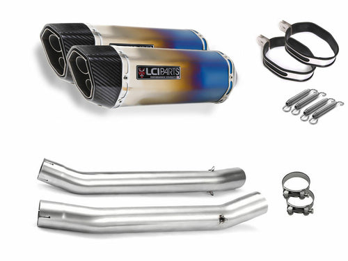 スズキ GSX1400 2001-2004 LCIPARTS ツインエンド　チタン スリップオンマフラー