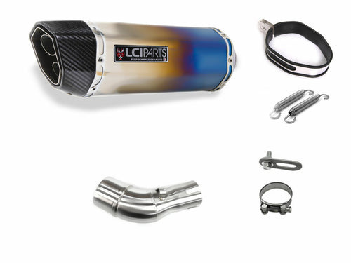 ヤマハ MT-25 MT-03 2015-2022 LCIPARTS ツインエンド　チタン スリップオンマフラー