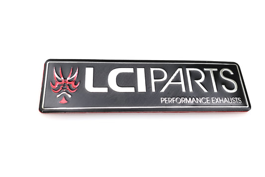 LCIPARTS アルミエンブレム　耐熱エンブレム　（ラウンド・カーボンエンド用）