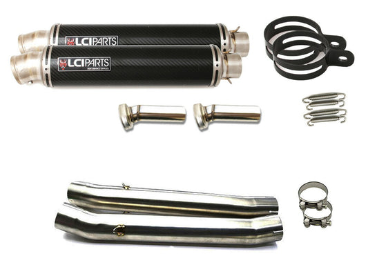 スズキ GSX1300R ハヤブサ 隼 1999-2007 LCIPARTS ラウンドチタンカーボンスリップオンマフラー
