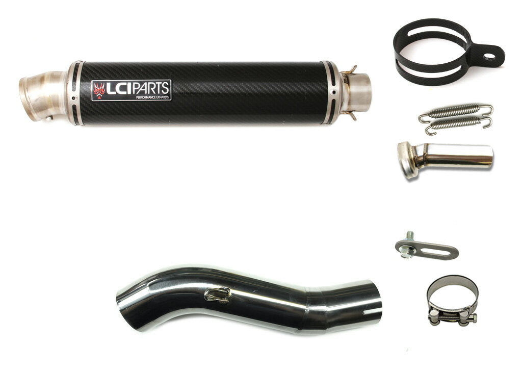 スズキ GSX-R600 GSX-R750 2008-2010 LCIPARTS ラウンドチタンカーボンスリップオンマフラー