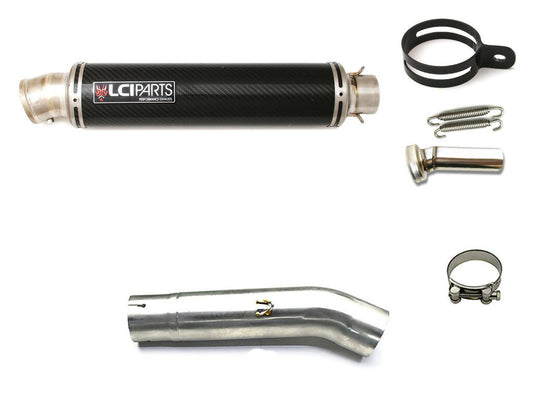スズキ GSX-R600 GSX-R750 2011-2023 LCIPARTS ラウンドチタンカーボンスリップオンマフラー