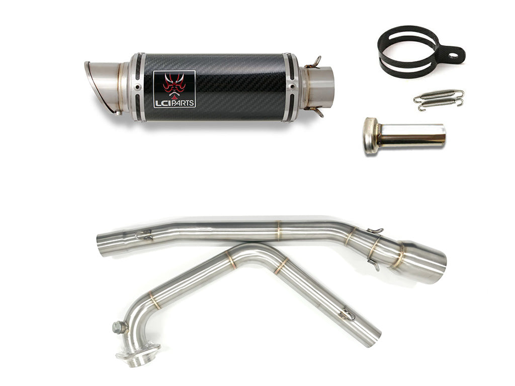 スズキ ニンジャ ZX-25R / ZX-25R SE 2020-2023 LCIPARTS ショートカーボンフルエキゾーストマフラー